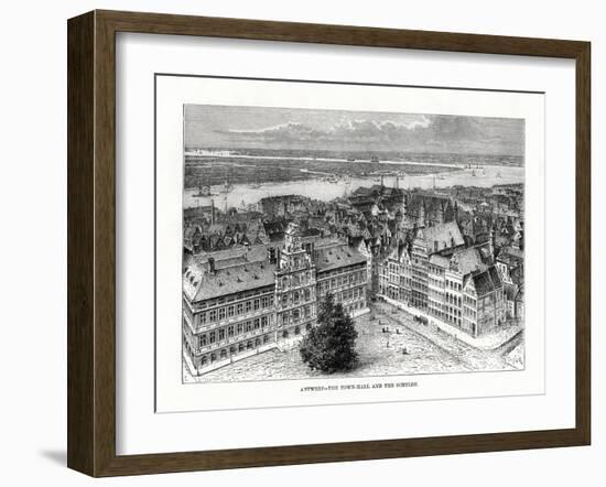 Town Hall and River Schelde, Antwerp, Belgium, 1879-Taylor-Framed Giclee Print