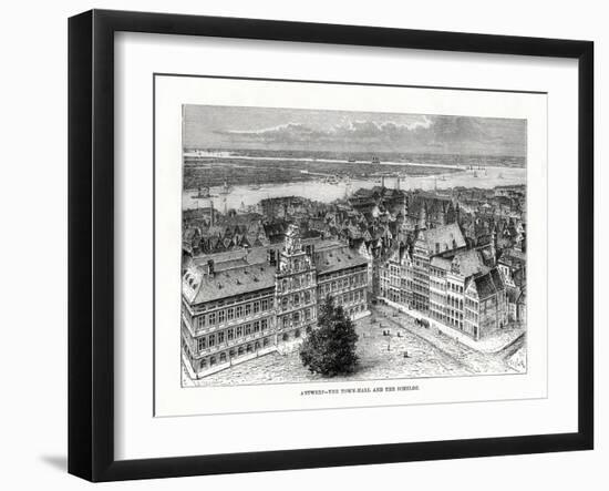 Town Hall and River Schelde, Antwerp, Belgium, 1879-Taylor-Framed Giclee Print