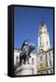 Town Hall and Statue of Janos Hunyadi, Pecs, Southern Transdanubia, Hungary, Europe-Ian Trower-Framed Stretched Canvas
