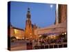 Town Hall at Dusk, Market Square (Rynek), Old Town, Wroclaw, Silesia, Poland, Europe-Frank Fell-Stretched Canvas
