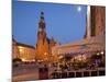 Town Hall at Dusk, Market Square (Rynek), Old Town, Wroclaw, Silesia, Poland, Europe-Frank Fell-Mounted Photographic Print