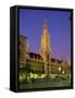 Town Hall at Night in the City of Munich, Bavaria, Germany, Europe-Scholey Peter-Framed Stretched Canvas