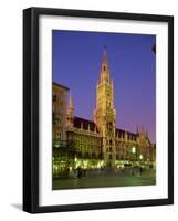 Town Hall at Night in the City of Munich, Bavaria, Germany, Europe-Scholey Peter-Framed Photographic Print