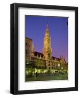 Town Hall at Night in the City of Munich, Bavaria, Germany, Europe-Scholey Peter-Framed Premium Photographic Print