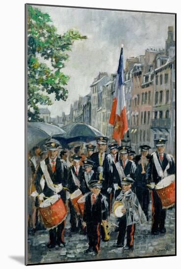 Town Hall Band, 14th July, Honfleur, France, 1997-Rosemary Lowndes-Mounted Giclee Print