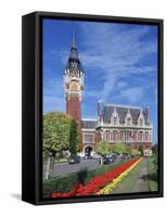 Town Hall, Calais, France-Peter Thompson-Framed Stretched Canvas