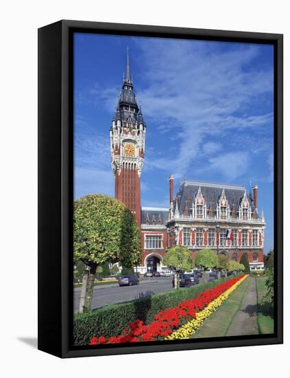 Town Hall, Calais, France-Peter Thompson-Framed Stretched Canvas