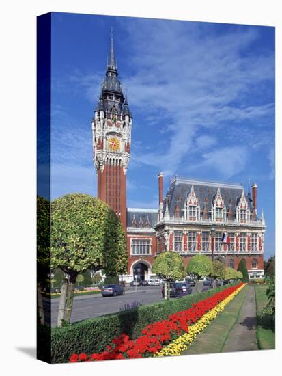 Town Hall, Calais, France-Peter Thompson-Stretched Canvas