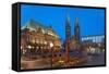 Town Hall, Cathedral, Town Hall Square, Bremen, Germany, Europe-Chris Seba-Framed Stretched Canvas