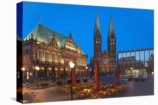 Town Hall, Cathedral, Town Hall Square, Bremen, Germany, Europe-Chris Seba-Stretched Canvas