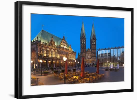 Town Hall, Cathedral, Town Hall Square, Bremen, Germany, Europe-Chris Seba-Framed Photographic Print
