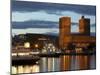 Town Hall from Aker Brygge, Norway-Russell Young-Mounted Photographic Print