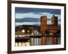 Town Hall from Aker Brygge, Norway-Russell Young-Framed Photographic Print