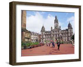 Town Hall, George Square, Glasgow, Scotland, United Kingdom-Yadid Levy-Framed Photographic Print