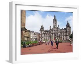 Town Hall, George Square, Glasgow, Scotland, United Kingdom-Yadid Levy-Framed Photographic Print