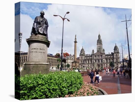 Town Hall, George Square, Glasgow, Scotland, United Kingdom-Yadid Levy-Stretched Canvas