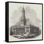 Town-Hall, in Course of Erection, at Leeds-null-Framed Stretched Canvas