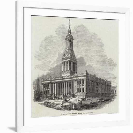 Town-Hall, in Course of Erection, at Leeds-null-Framed Giclee Print