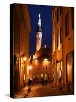 Town Hall in Distance, on Raekoja Plats, Tallinn, Estonia-Jonathan Smith-Stretched Canvas