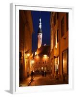 Town Hall in Distance, on Raekoja Plats, Tallinn, Estonia-Jonathan Smith-Framed Premium Photographic Print