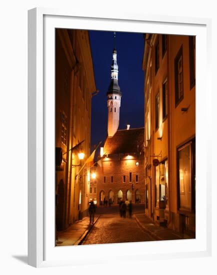 Town Hall in Distance, on Raekoja Plats, Tallinn, Estonia-Jonathan Smith-Framed Premium Photographic Print