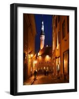 Town Hall in Distance, on Raekoja Plats, Tallinn, Estonia-Jonathan Smith-Framed Photographic Print