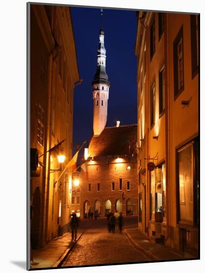 Town Hall in Distance, on Raekoja Plats, Tallinn, Estonia-Jonathan Smith-Mounted Photographic Print