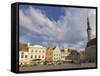 Town Hall in Old Town Square, Old Town, Unesco World Heritage Site, Tallinn, Estonia-Neale Clarke-Framed Stretched Canvas