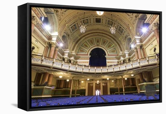 Town Hall Interior, Leeds, West Yorkshire, Yorkshire, England, United Kingdom-Nick Servian-Framed Stretched Canvas