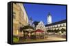 Town Hall, Market Square and St. Martin Church, Wangen-Markus Lange-Framed Stretched Canvas