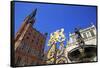 Town Hall of Rechtstadt District on Long Market, Gdansk, Gdansk, Pomerania, Poland, Europe-Hans-Peter Merten-Framed Stretched Canvas