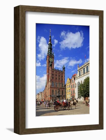 Town Hall of Rechtstadt District on Long Market in Gdansk, Gdansk, Pomerania, Poland, Europe-Hans-Peter Merten-Framed Photographic Print