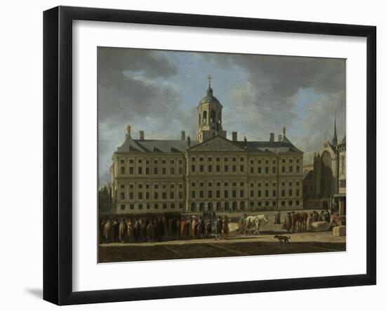 Town Hall on Dam Square, Amsterdam-Gerrit Adriaensz Berckheyde-Framed Art Print