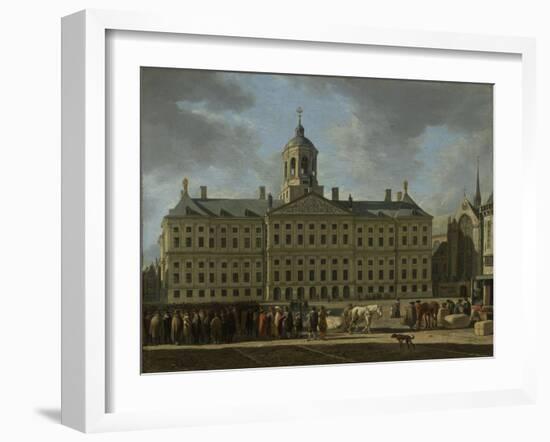 Town Hall on Dam Square, Amsterdam-Gerrit Adriaensz Berckheyde-Framed Art Print