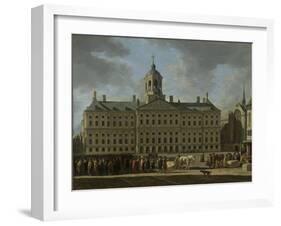 Town Hall on Dam Square, Amsterdam-Gerrit Adriaensz Berckheyde-Framed Art Print