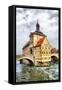 Town Hall on the Bridge, Bamberg, Germany-Zoom-zoom-Framed Stretched Canvas