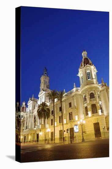 Town Hall, Plaza Del Ayuntamiento, Valencia, Spain, Europe-Neil Farrin-Stretched Canvas