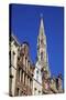 Town Hall Spire, Grand Place, UNESCO World Heritage Site, Brussels, Belgium, Europe-Neil Farrin-Stretched Canvas