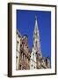 Town Hall Spire, Grand Place, UNESCO World Heritage Site, Brussels, Belgium, Europe-Neil Farrin-Framed Photographic Print