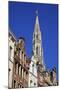 Town Hall Spire, Grand Place, UNESCO World Heritage Site, Brussels, Belgium, Europe-Neil Farrin-Mounted Photographic Print