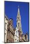 Town Hall Spire, Grand Place, UNESCO World Heritage Site, Brussels, Belgium, Europe-Neil Farrin-Mounted Photographic Print