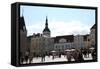 Town Hall Square and St Nicholas' Church, Tallinn, Estonia, 2011-Sheldon Marshall-Framed Stretched Canvas