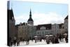 Town Hall Square and St Nicholas' Church, Tallinn, Estonia, 2011-Sheldon Marshall-Stretched Canvas
