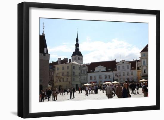 Town Hall Square and St Nicholas' Church, Tallinn, Estonia, 2011-Sheldon Marshall-Framed Photographic Print