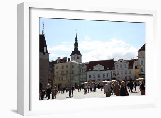 Town Hall Square and St Nicholas' Church, Tallinn, Estonia, 2011-Sheldon Marshall-Framed Photographic Print