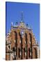 Town Hall Square, Blackheads House, Old Town, Riga, Latvia-Dallas and John Heaton-Stretched Canvas