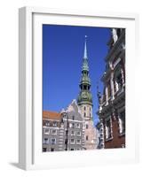 Town Hall Square, Blackheads House, St. Peter's Church, Riga, Latvia-Dallas and John Heaton-Framed Photographic Print