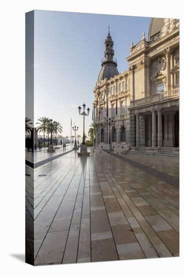 Town Hall Square on an Autumn Early Morning, Cartagena, Murcia Region, Spain, Europe-Eleanor Scriven-Stretched Canvas