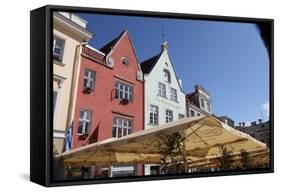 Town Hall Square, Tallin, Estonia, 2011-Sheldon Marshall-Framed Stretched Canvas