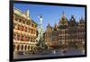 Town Hall (Stadhuis) and guild houses in Main Market Square, Antwerp, Flanders, Belgium, Europe-Ian Trower-Framed Photographic Print